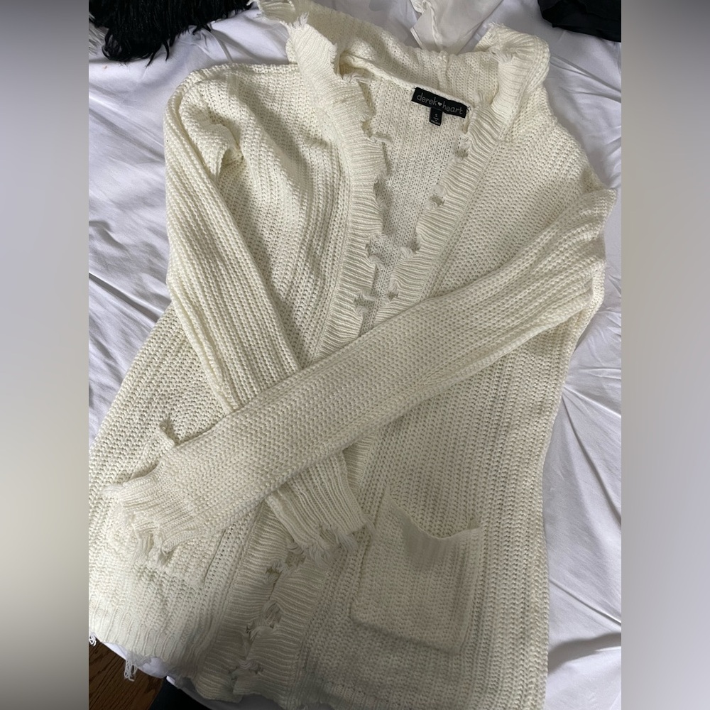 Derek Heart Off-White Women's Cardigan